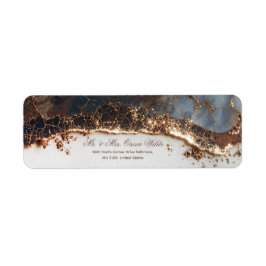 Leuchtende Goldader Mineral Achat Rücksendeadresse