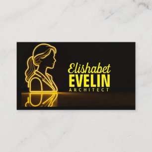 Leuchtende goldene Konturen: Ein moderner Reflekti Visitenkarte