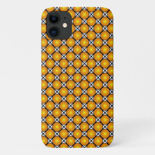 Leuchtende goldene Punkte Schwarz-Weiß-Gittermuste Case-Mate iPhone Hülle