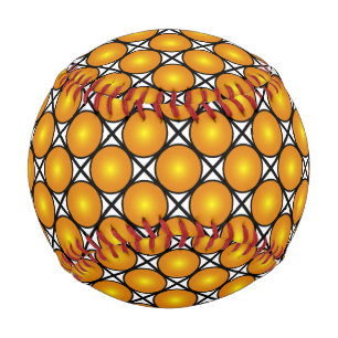 Leuchtende goldene Punkte Schwarz-weißes Gittermus Baseball