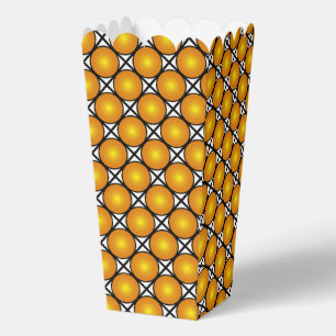 Leuchtende goldene Punkte Schwarz-weißes Gittermus Geschenkschachtel
