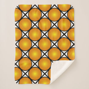 Leuchtende goldene Punkte Schwarz-weißes Gittermus Sherpadecke