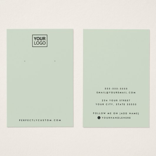 Leuchtende, grüne, benutzerdefinierte Logo-Ohrkart (Vorne & Hinten)