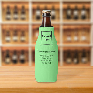 Leuchtende grüne Flasche für die Markenbezeichnung Flaschenkühler