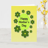 Leuchtende Grüne Florale Karte (Gelbe Blume)