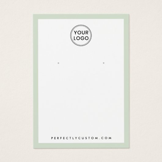 Leuchtende, grüne Grenz-Logo Ohrsichtkarte (Vorderseite)