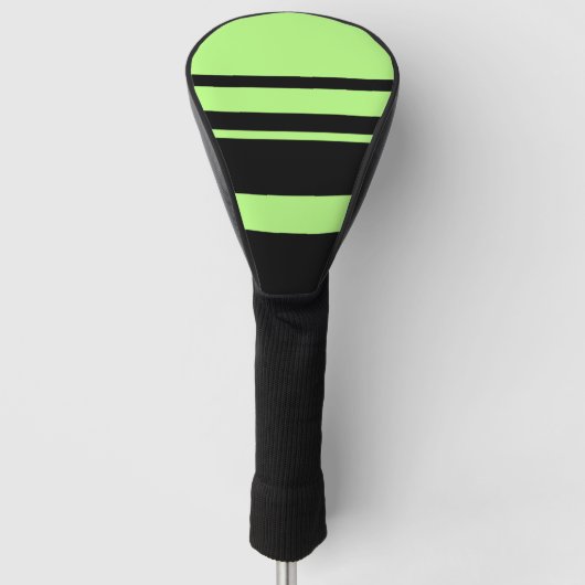 Leuchtende grüne Neonstreifen horizontal Golf Headcover (Vorderseite)