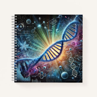 Leuchtende Helix, Chromosomen und Molekularbiologi Notizblock