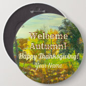 Leuchtende Herbstfarbe Button (Vorne & Hinten)