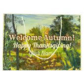 Leuchtende Herbstfarbe Große Geschenktüte (Rückseite)