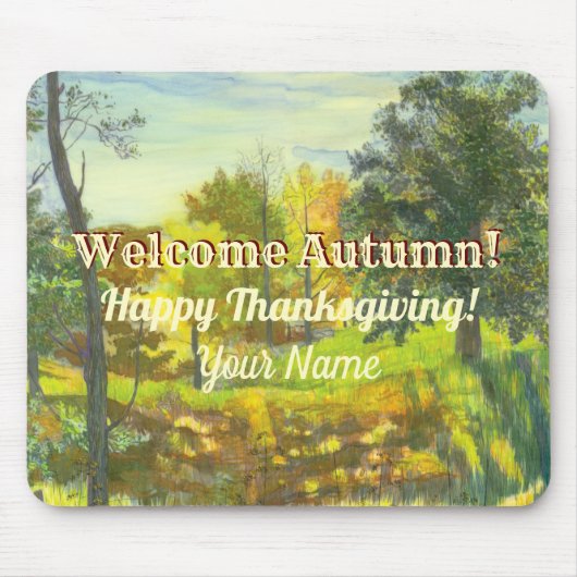 Leuchtende Herbstfarbe Mousepad (Vorne)