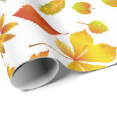Leuchtende Herbstleaves Geschenkpapier (Rolleneckpunkt)
