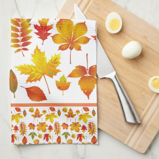 Leuchtende Herbstleaves Geschirrtuch (Viertel Falte)