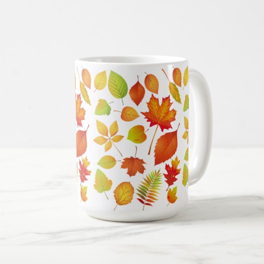Leuchtende Herbstleaves Kaffeetasse (VorderseiteRechts)