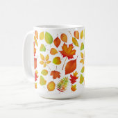 Leuchtende Herbstleaves Kaffeetasse (Vorderseite Links)