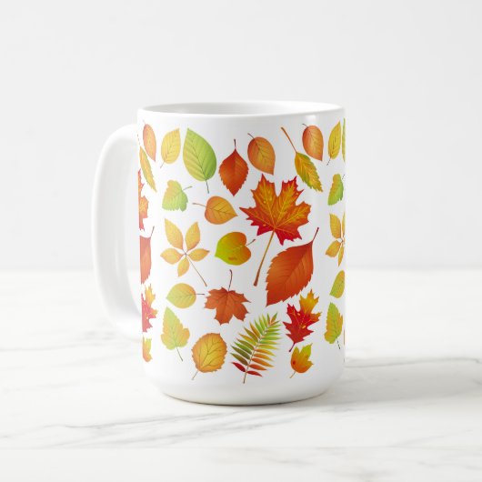 Leuchtende Herbstleaves Kaffeetasse (Vorderseite Links)