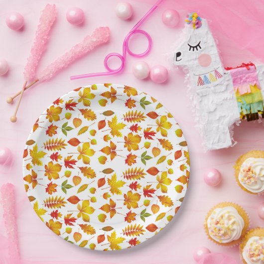 Leuchtende Herbstleaves Pappteller (Party)