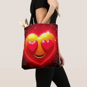 Leuchtende Herz-Augen-Emotion Tasche