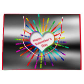 Leuchtende Herzkarte Große Geschenktüte (Vorderseite)