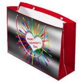 Leuchtende Herzkarte Große Geschenktüte (Rückseite Schrägansicht)