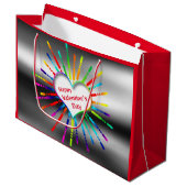 Leuchtende Herzkarte Große Geschenktüte (Vorderseite Schrägansicht)