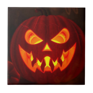 Leuchtende Jack-O-Lantern Halloween-Keramikfliese Fliese