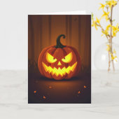Leuchtende Jack O Lantern Karte (Gelbe Blume)