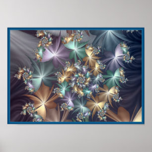 leuchtende Julia-Spiralen Poster