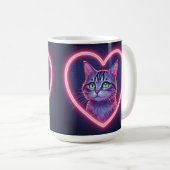 Leuchtende Kitty-Liebeskunst | Romantisches Gesche Kaffeetasse (VorderseiteRechts)