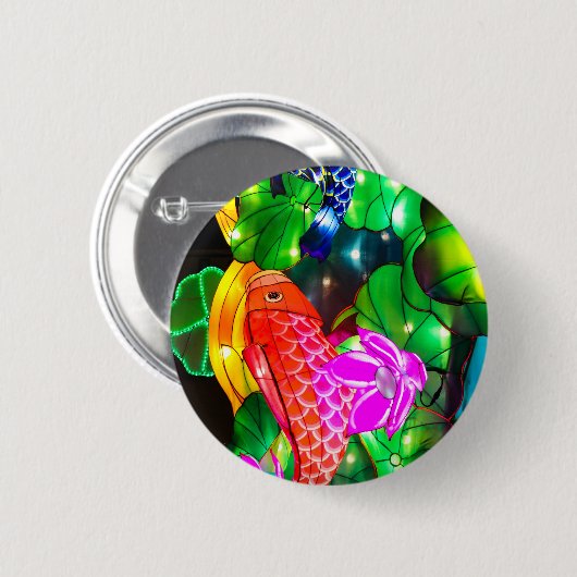 Leuchtende Koi Button (Vorne & Hinten)