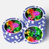 Leuchtende Koi Pokerchips (Stapel)