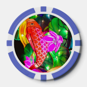 Leuchtende Koi Pokerchips