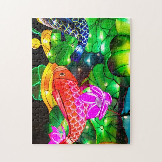 Leuchtende Koi Puzzle (Vertikal)