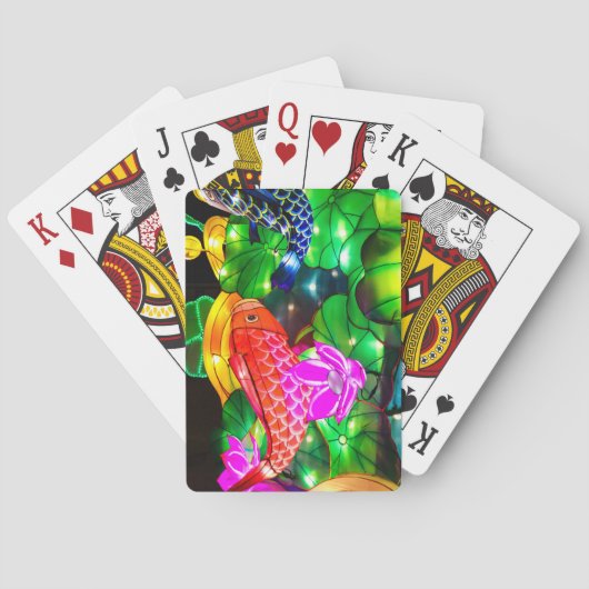 Leuchtende Koi Spielkarten (Rückseite)