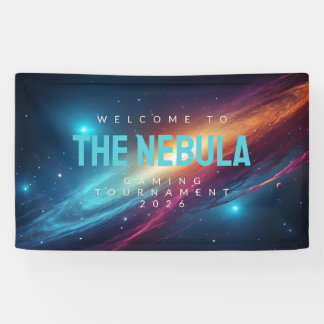 Leuchtende Kosmische Energie Abstrakte Neon Space Banner
