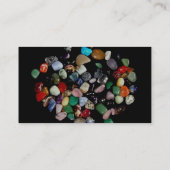 Leuchtende Kristalle und Edelsteine Visitenkarte (Rückseite)