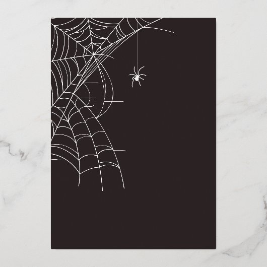 Leuchtende Kronenspinne Folieneinladung (Rückseite)