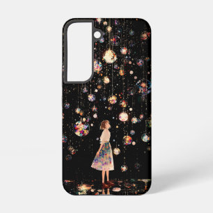 Leuchtende Kugeln Sternennacht Samsung Galaxy S22 Hülle