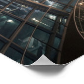 Leuchtende Kuppel-Lichtinstallation Poster (Ecke)