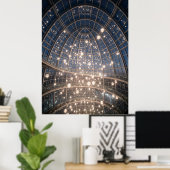 Leuchtende Kuppel-Lichtinstallation Poster (Heimbüro)