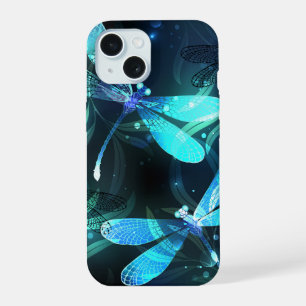 Leuchtende Libellen am See iPhone 15 Hülle