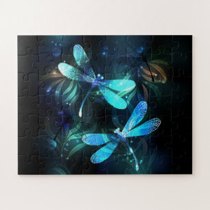 Leuchtende Libellen am See Puzzle