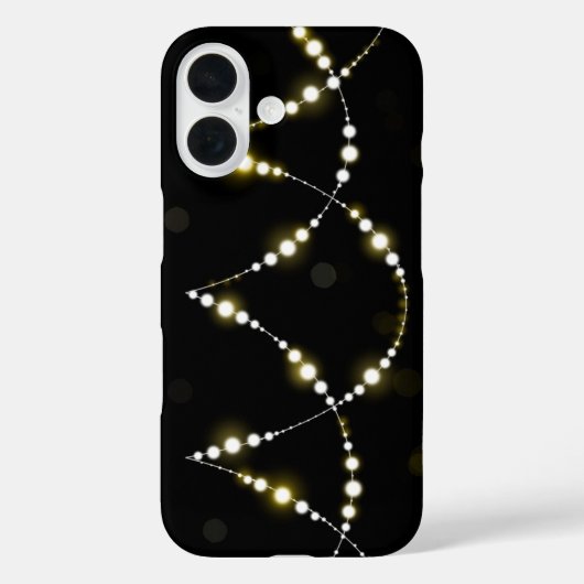 Leuchtende Lichter auf schwarz Case-Mate iPhone Hülle (Rückseite)