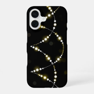 Leuchtende Lichter auf schwarz iPhone 16 Hülle
