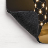 Leuchtende Lichtschnur in schwarzen Socken Mousepad (Ecke)