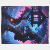 Leuchtende Liebe: "Neonabende und endlose Träume" Fleecedecke (Vorderseite (Horizontal))