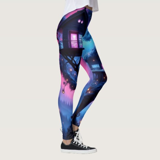 Leuchtende Liebe: "Neonabende und endlose Träume" Leggings (Rechts)
