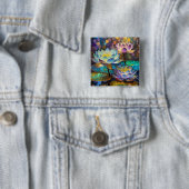 Leuchtende Lotusblumen Trio Button (Beispiel)