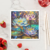 Leuchtende Lotusblumen Trio Serviette (Beispiel)