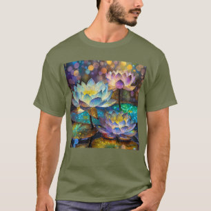 Leuchtende Lotusblumen Trio T-Shirt